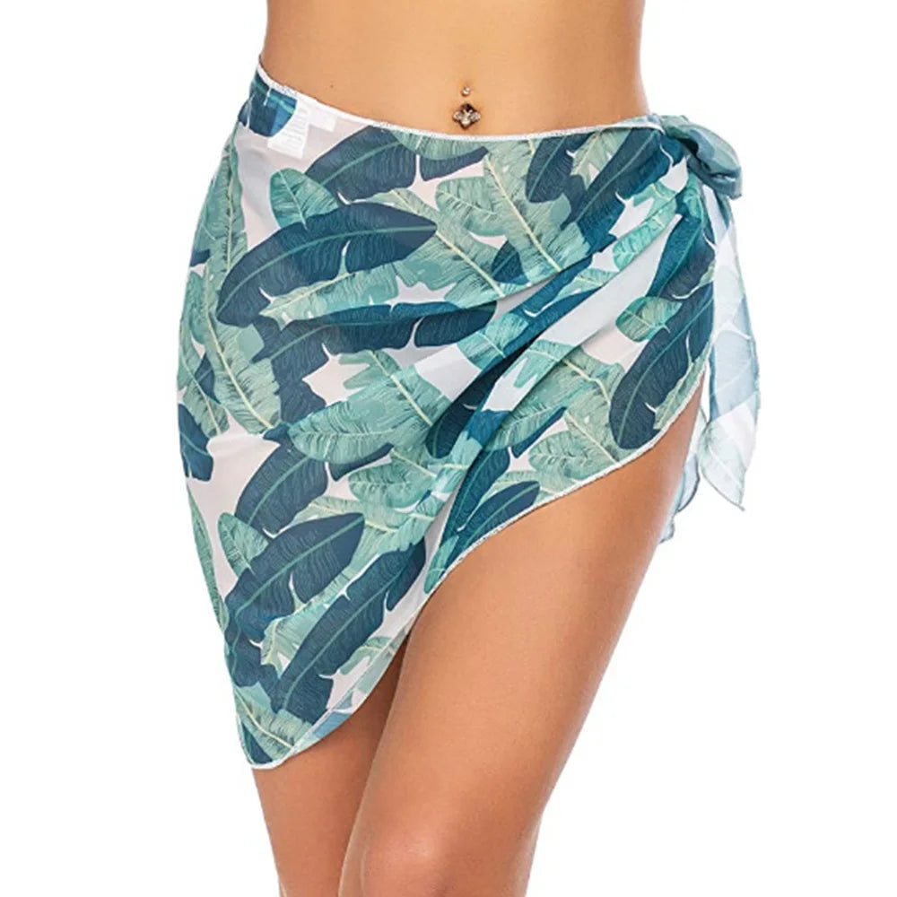 Chiffon Womens Sarongs Wrap Skirt Coverups Wrap Sheer Chiffon Swimsuit Scarf Cover Short Sarongs Beach Short Cover Beach Bikini