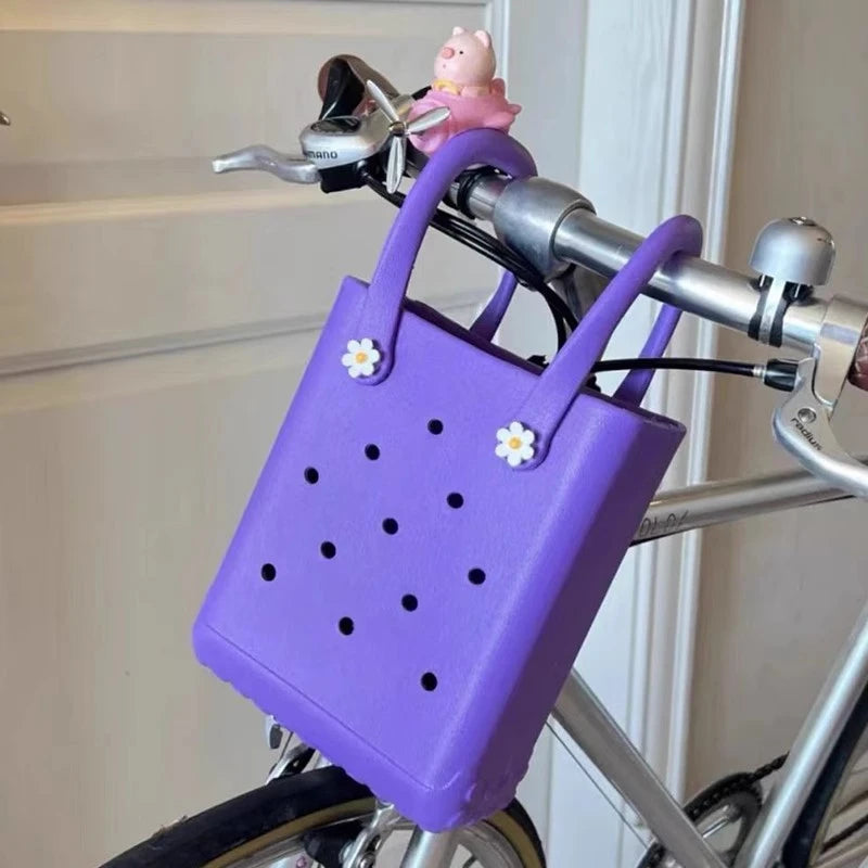 Beach Tote Bag Picnic Storage Baske Summer Women Travel Handbags Fashion Shopping Bag Rubber EVA Waterproof Beach Bag Purse