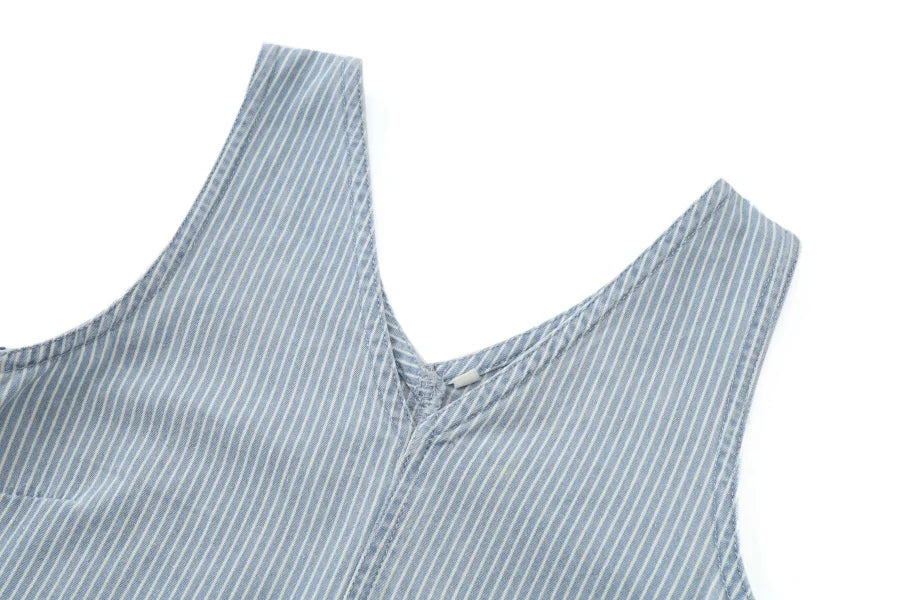 Clearance sale AS SS25 Summer Pinstripe Denim Collection brother and sister matching clothes