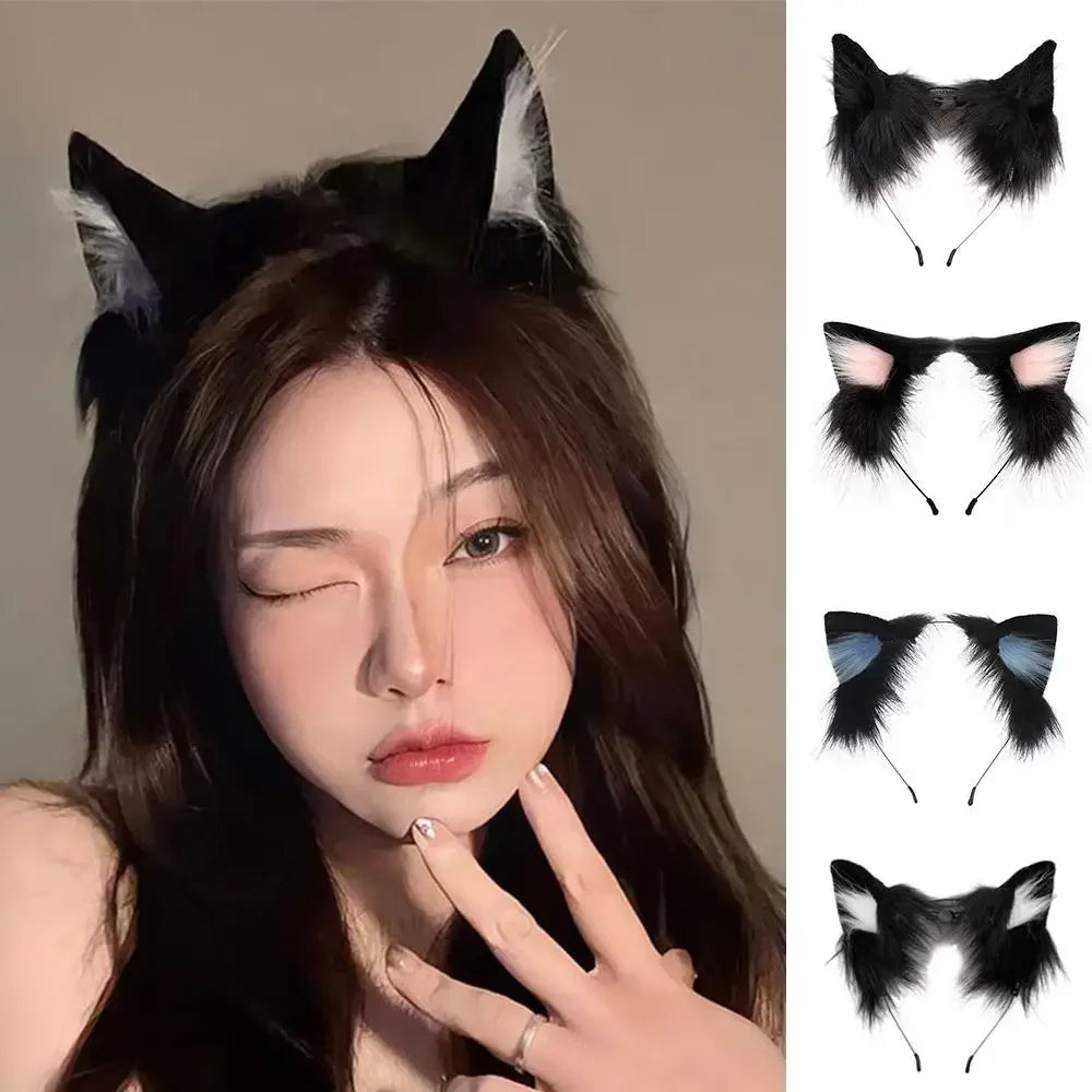 1PC Halloween Cat Ear Cosplay Headband For Women 2026 New Style Cute Hairband For Halloween Christmas Cosplay Party Costume