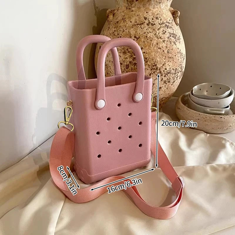 Beach Tote Bag Picnic Storage Baske Summer Women Travel Handbags Fashion Shopping Bag Rubber EVA Waterproof Beach Bag Purse