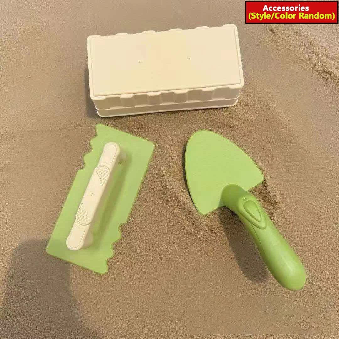 Kids Beach Toys Set Snow Toy Brick Sand Castle Mold Tool Shovel Sandbox Sand Rake for Winter and Summer Outdoor Sands Toys Gifts