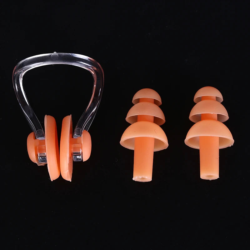 1 Set Nose Clip Ear Plugs Waterproof Soft Silicone Swimming Sport Earplug Nose Clip Tool Diving Water Sport Swimming Accessories