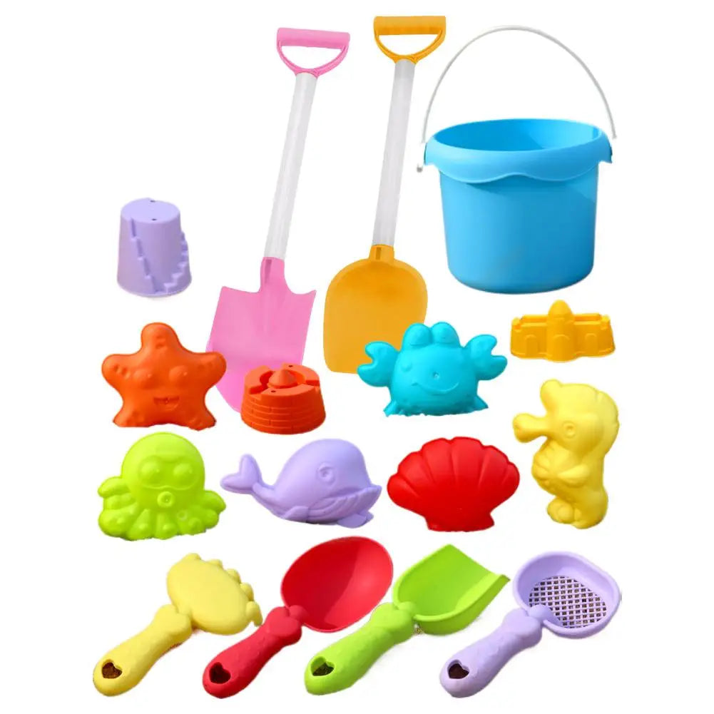 Children's Beach Toy Set, ATV, Sand Digging and Water Toy, Bucket, Hourglass, Shovel, Beach Sand Play Tool Toy