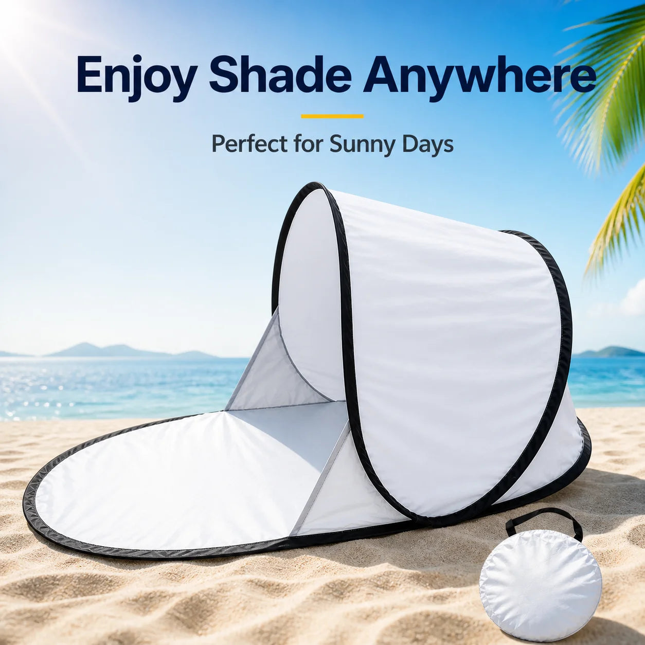 Outdoor portable automatic pop-up beach tent, sunshade, UV protection, camping tent, fishing and picnic tent, practical tent.