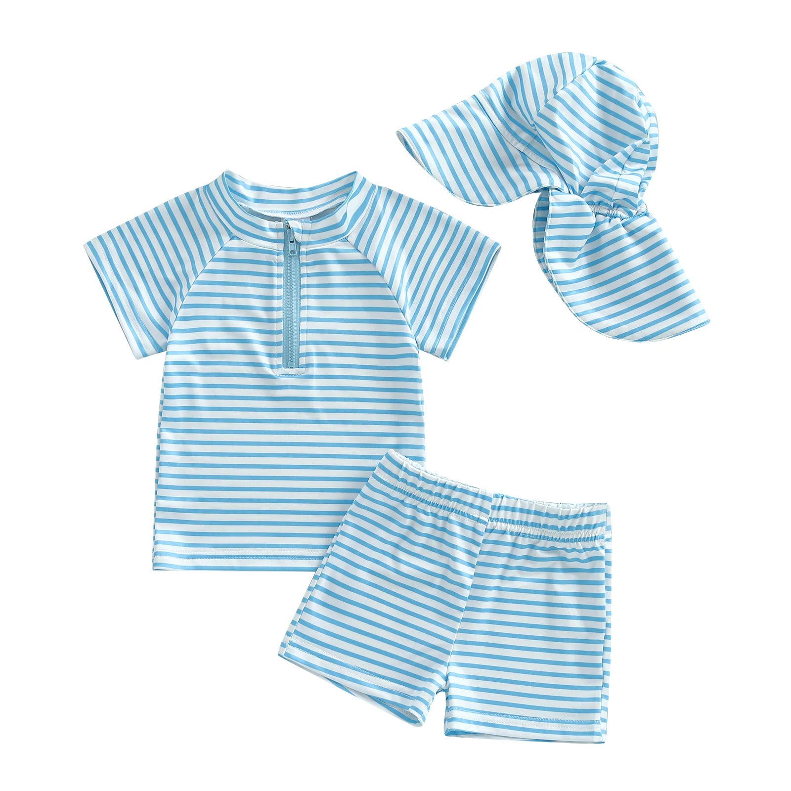 Baby Toddler Boys Swimsuit Infant Girl Swimsuits 6 12 18 24M 2T 3T 4T Bathing Suit Swimwear 3Pcs Set Rash Guard Hat
