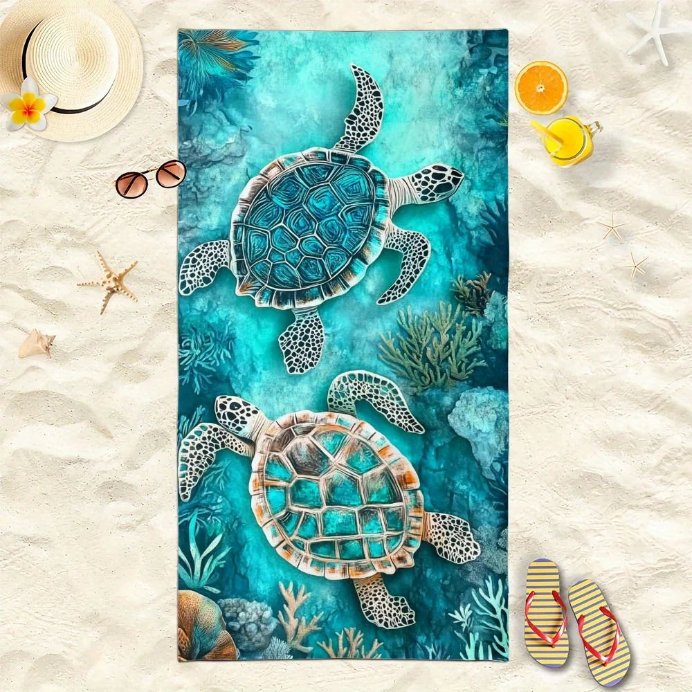 1pc Extra Large Quick Dry Sand Free Lightweight Microfiber Beach Towel , Ideal for Travel, Outdoor, Swim, Pool, Yoga, Surf