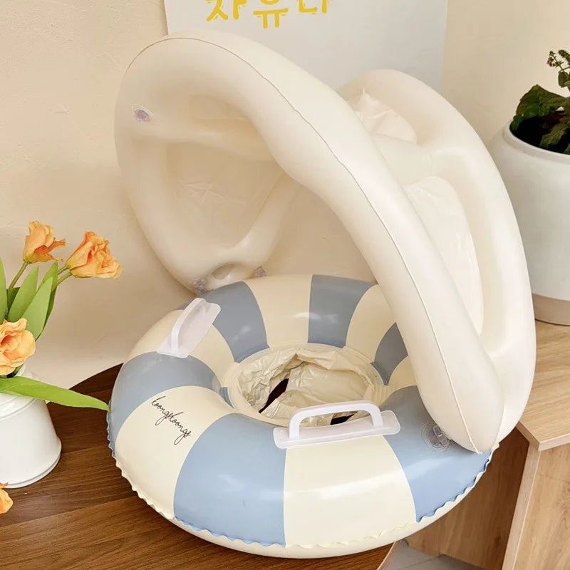 Rooxin Pool Float Swim Ring Tube Inflatable Swimming Seat Floating Ring Swimming Circle Beach Water Play Equipment