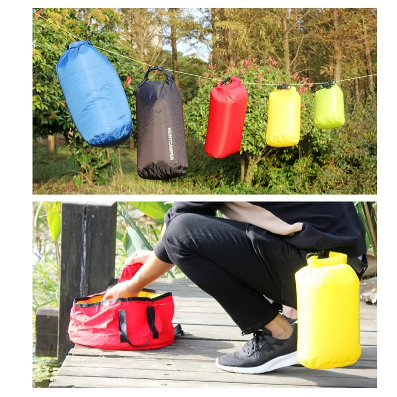 3/5/10/20/35L Dry Bag Sack Nylon Ultralight Drifting Swimming Clothes Storage Bag Pack Waterproof Rafting Kayaking Sport Bag