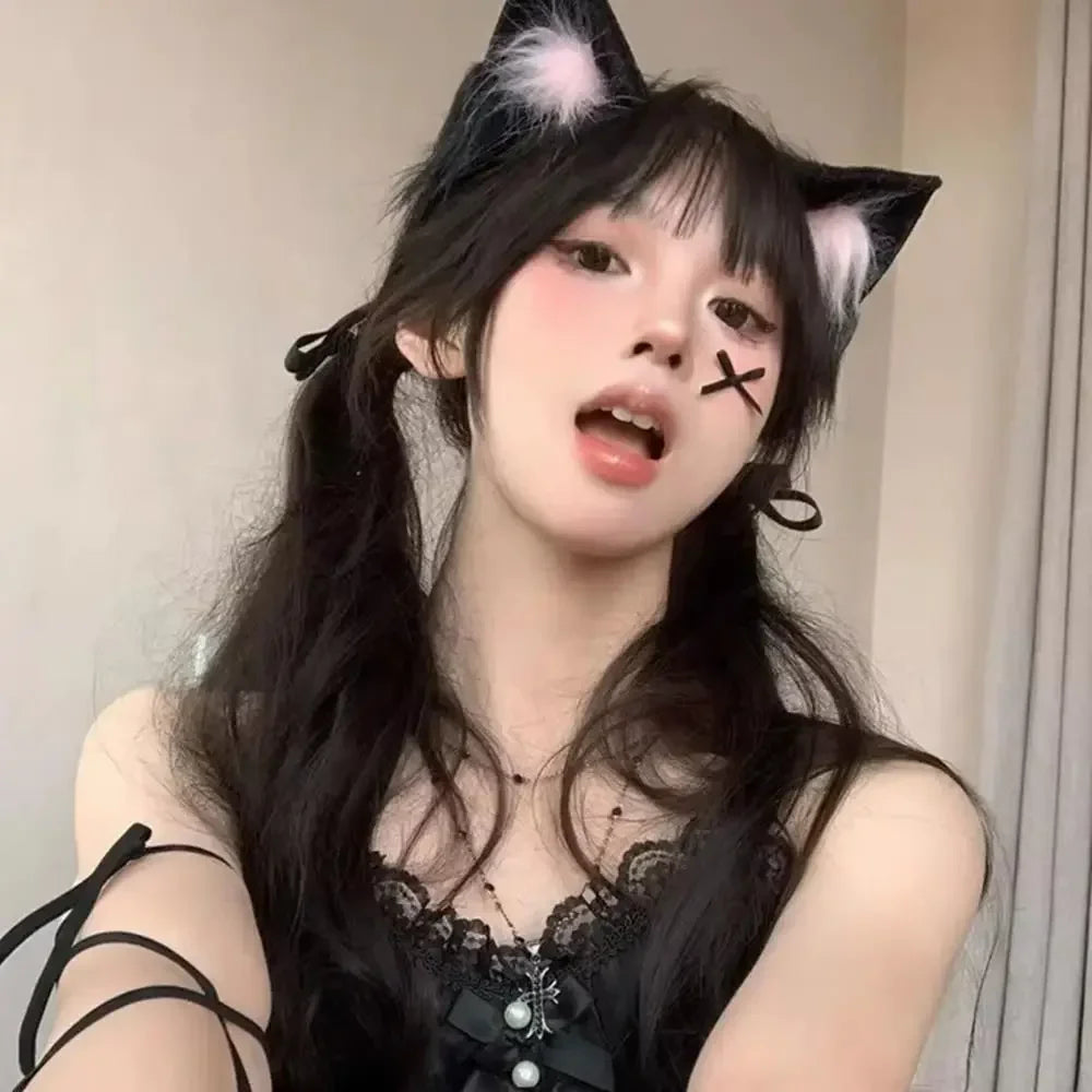 1PC Halloween Cat Ear Cosplay Headband For Women 2026 New Style Cute Hairband For Halloween Christmas Cosplay Party Costume