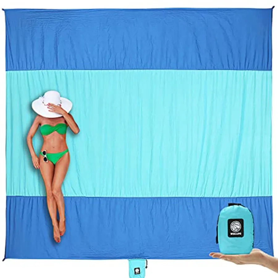 Beach Blanket Sandproof Waterproof, Extra Large Beach Mat, Oversized Compact Sand Free, Quick Drying Beach Essentials for Vacat