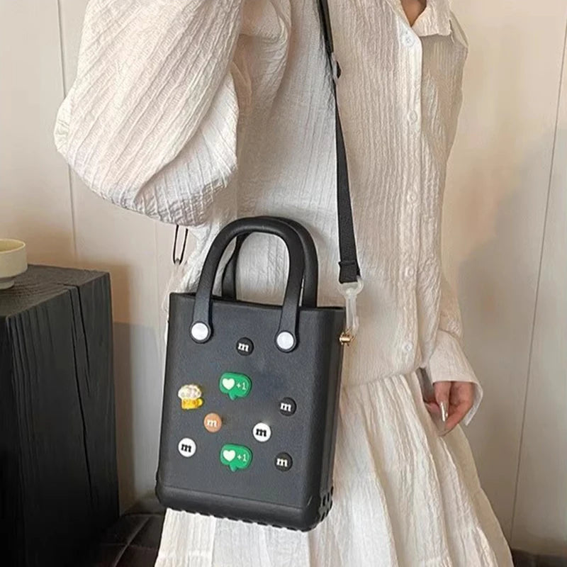 Beach Tote Bag Picnic Storage Baske Summer Women Travel Handbags Fashion Shopping Bag Rubber EVA Waterproof Beach Bag Purse