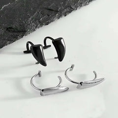 Stainless Steel Gothic Sharp Teeth Lip Clip for Women Men Punk Non Piercing Fake Body Piercing Halloween Jewelry Accessories