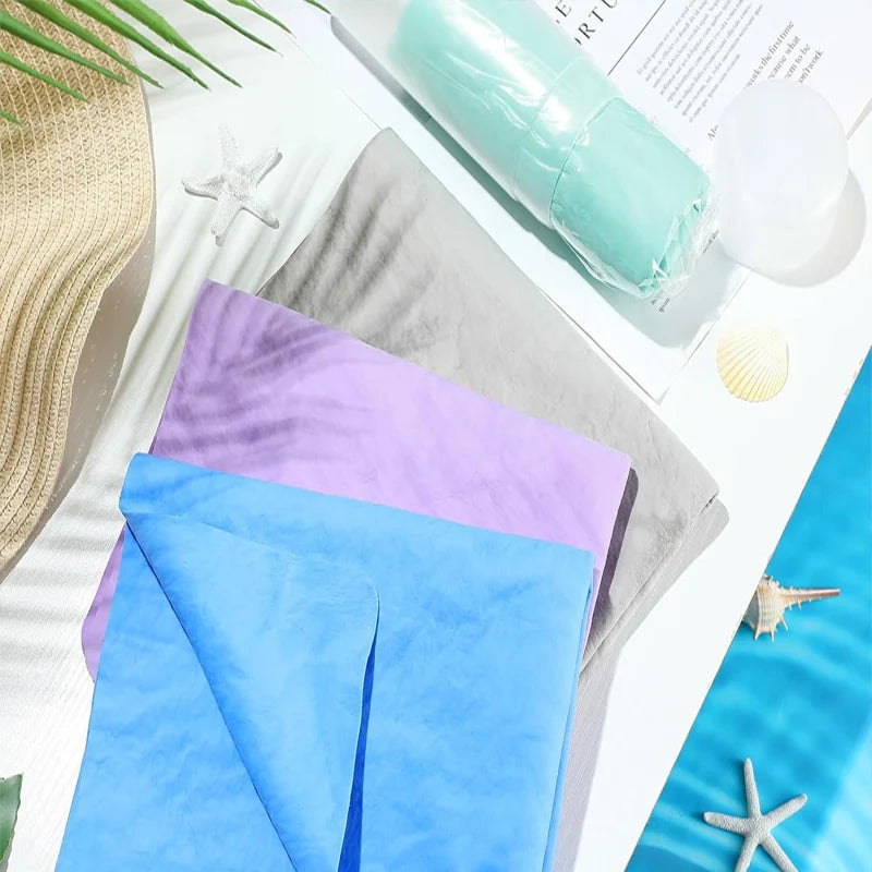 40x80/80x160CM Quick Drying Sports Towel Blue Gray Green Orange Swimming Gym Fitness Camping Running Beach Towel