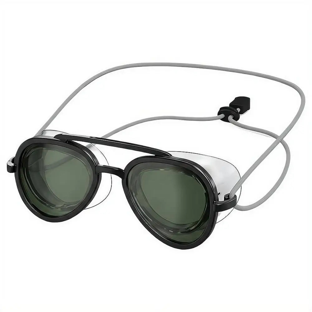 Full View Anti Fog Swimming Goggles Professional Anti Fog Full Angle Adjustable Strap Retro Swim Goggles for Men Women Swimmers