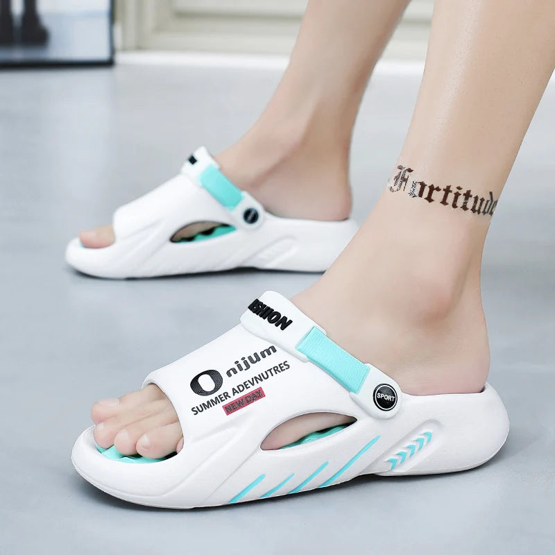 Men Slippers New Summer EVA Soft-soled Platform Slides Sandals Indoor Outdoor Walking Beach Shoes Flip Flops Mens Shoes