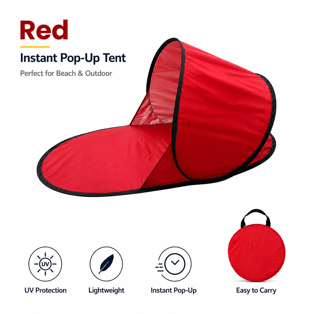Outdoor portable automatic pop-up beach tent, sunshade, UV protection, camping tent, fishing and picnic tent, practical tent.