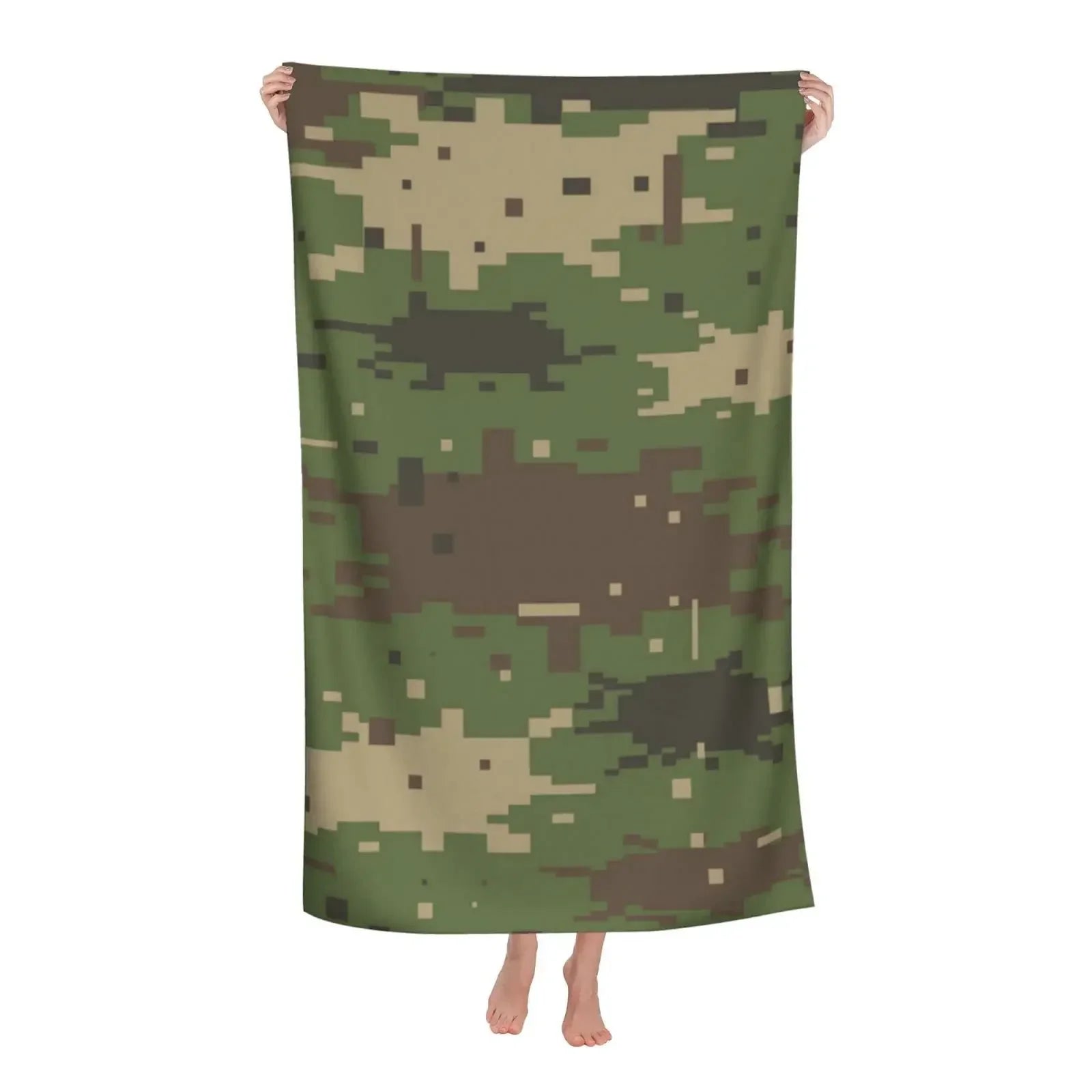 Camouflage Pattern Beach Towel Microfiber Soft Quick Dry Sand Free Towel Absorbent Large Bath Towel,Oversized Yoga Girls Boys