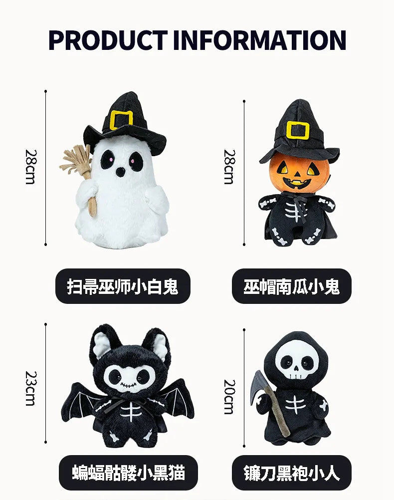Halloween Set Pillows Pumpkins Ghosts Fun Accessories Holiday Decorations Plush Toys and Bag Charms Party Decor