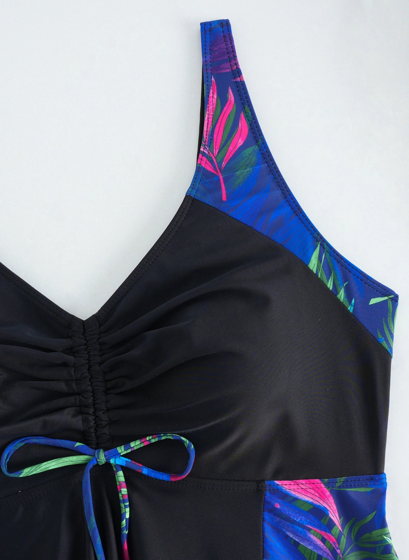 Swimsuit Women Leopard Large Plus Size Tankini 2 Pieces Swimwear Female Bathers Bathing Swimming Swim Suit Beach Dress 5XL