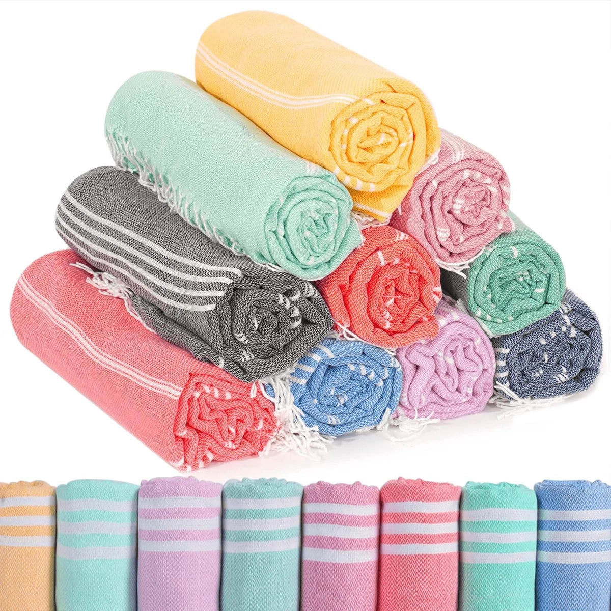 Turkish Beach Towel100x180cm100% Cotton Sand Free Quick Dry Swim Towel Extra Large Light Travel for Adults Beach Towel