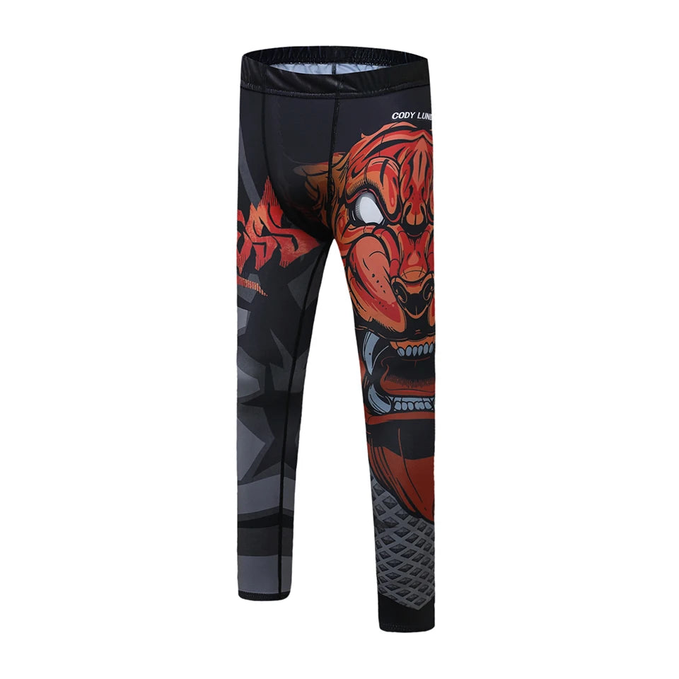 New Kids 4/pcs Sets Rashguard Jiu Jitsu MMA T-shirt+Pant For Children Muay Thai Shorts BJJ Tight Sportsuit MMA Boxing Fightwear