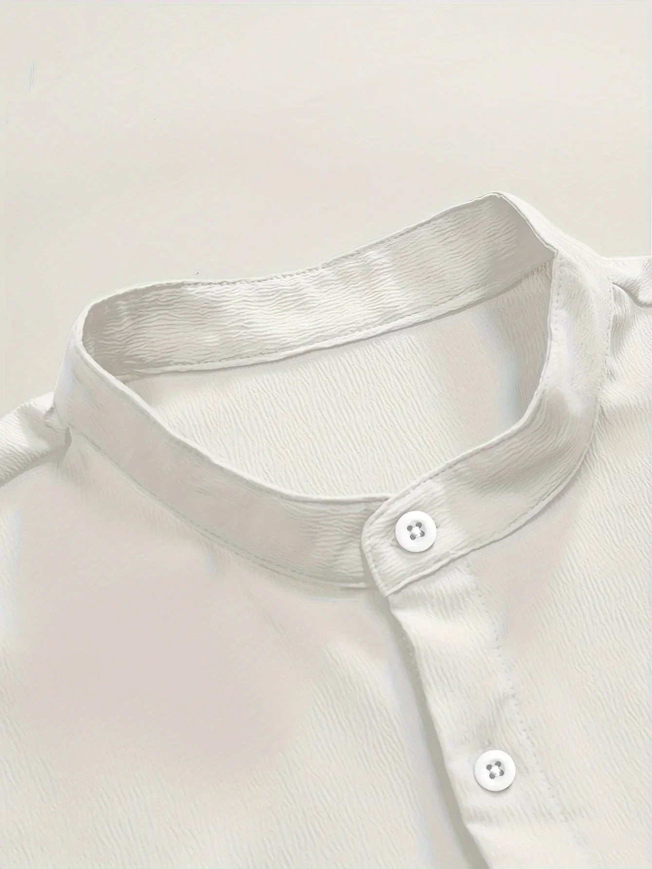 Summer Men's Short Sleeve Shirts Solid Color Stand Up Collar T Shirts Loose Casual Beach Shirt Breathable Male Linen Tops