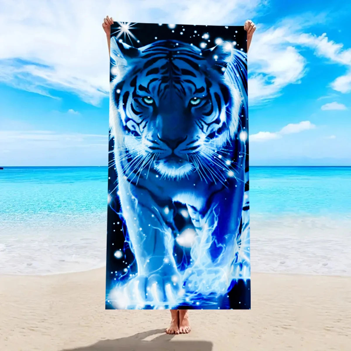 1pc Dolphin Octopus Animal Large Beach Towel, Quick drying Water absorbing Beach Towel, Swimming, Vacation, Camping Beach Towel