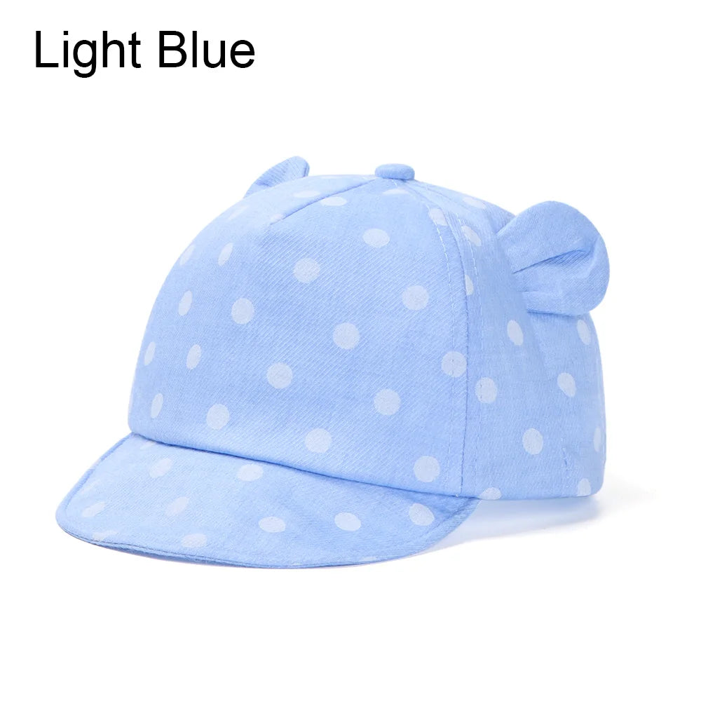 Baby's Casual Baseball Hat For 6-24Months Spring Summer Autumn Rabbit Ear Cap Dot Beach Caps Panama Cap Outdoor Children Sun Hat