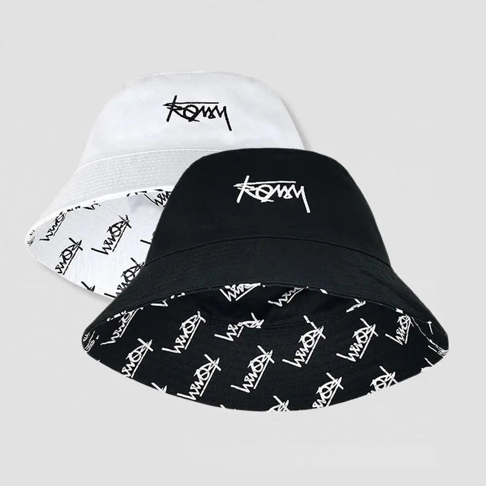 Men Women Summer Basin Cap Hip Hop Hat Double-sided Bucket Hat Graffiti Fishing Fisherman Hat Pattern Packable Sun Protection