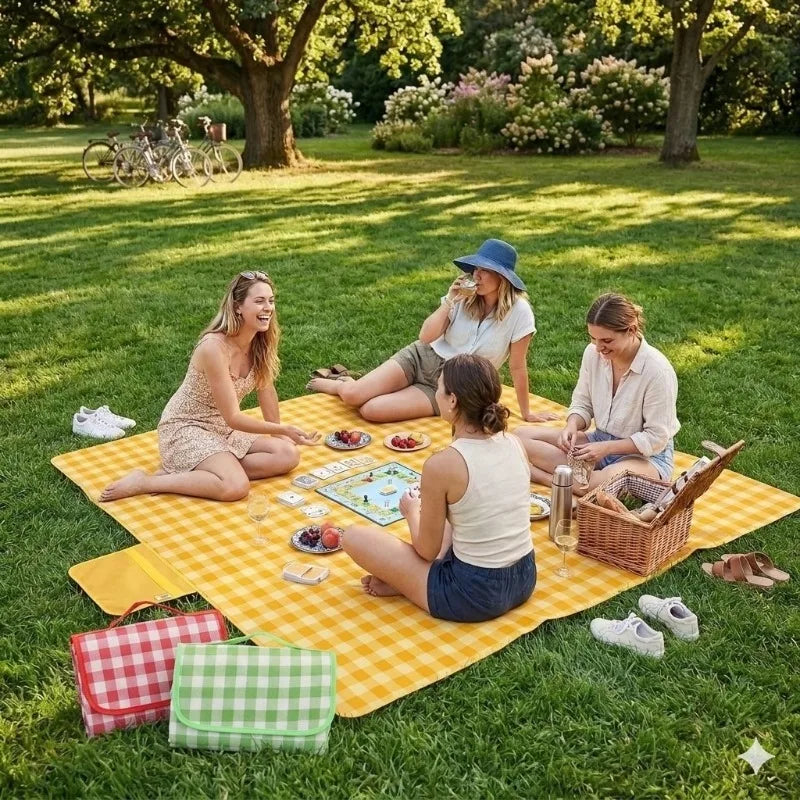 Thick Waterproof Picnic Mat Moisture Proof Ground Blanket for Outdoor Camping Hiking Beach Grass Activities
