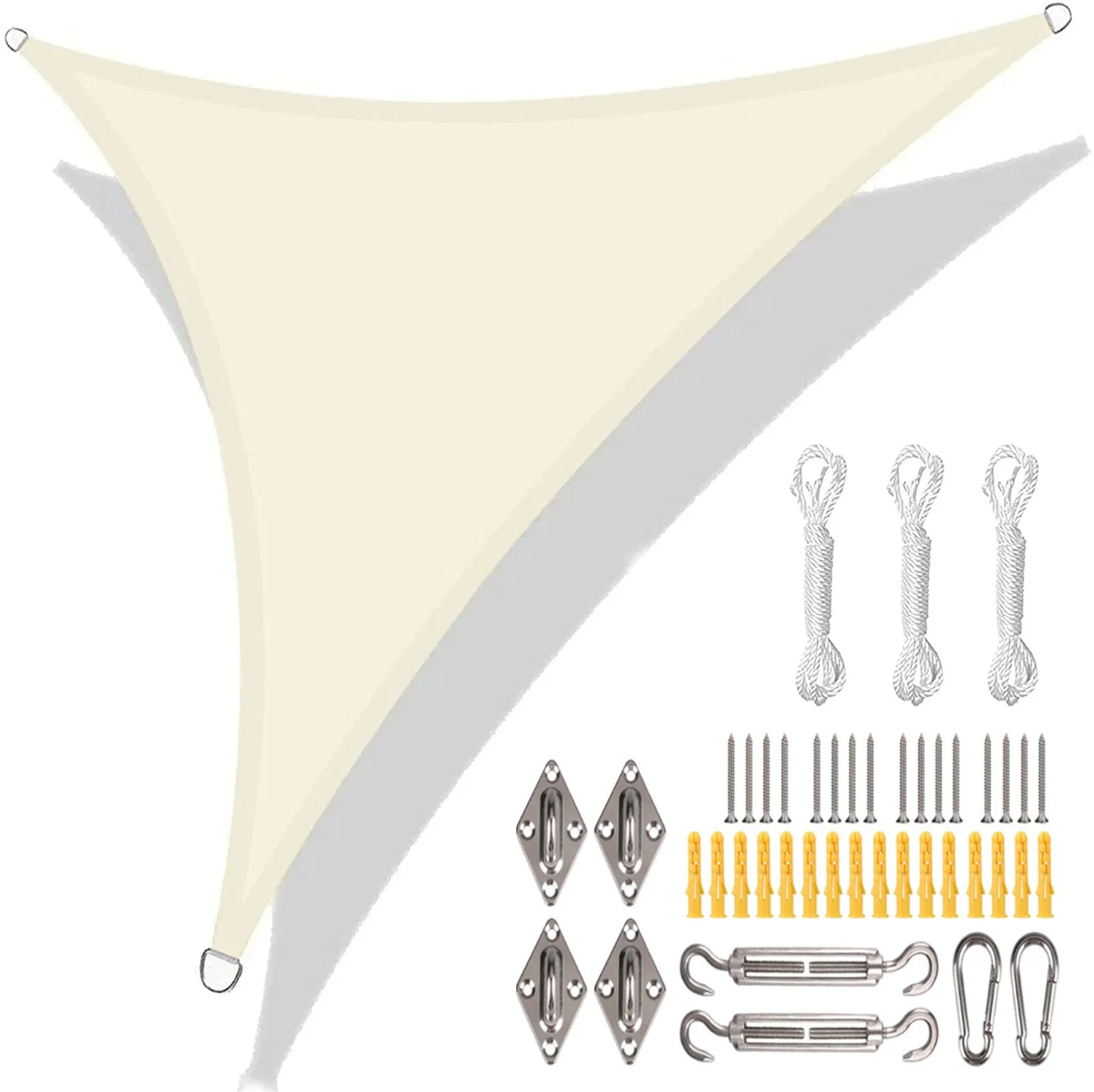 5x5x5/3x3x3M/2x2x2M Waterproof Triangle Sun Shade Sail Canopy For Outdoor Garden Patio Backyard Camping Tents Pool Shade Cloth