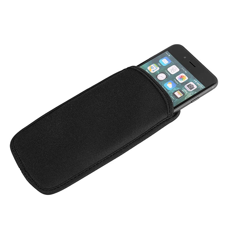 {Summer2} {Winter4} Black Direct-Insert Neoprene Waterproof Phone Pouch Shockproof Scratch-Resistant Mobile Phone Protect Bag