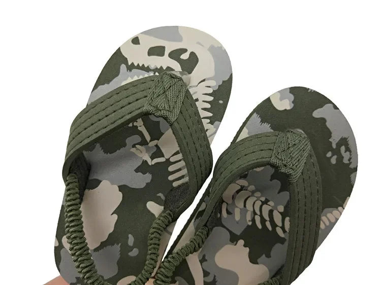 New Summer Children Beach Shoes Toddler Boy House Slippers Anti-slip Flip Flops Outdoor Sandals Kids Cartoon Water Shoes for Boy