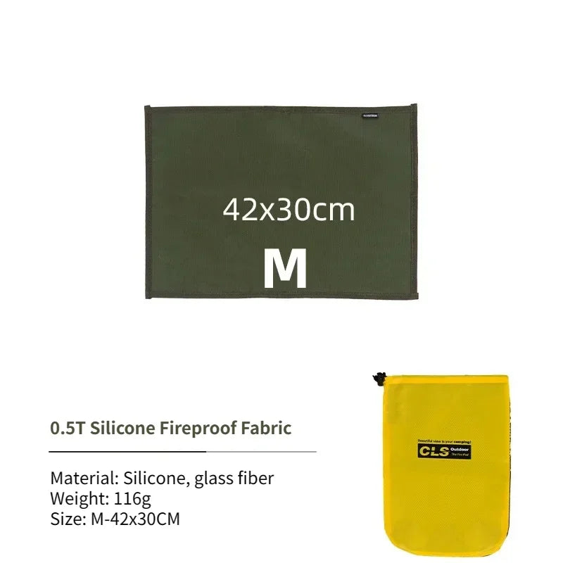 New Outdoor Camping Fireproof Cloth Picnic Barbecue Insulation Mat Flame Retardant High Temperature Fire Blanket Fiberglass Mat