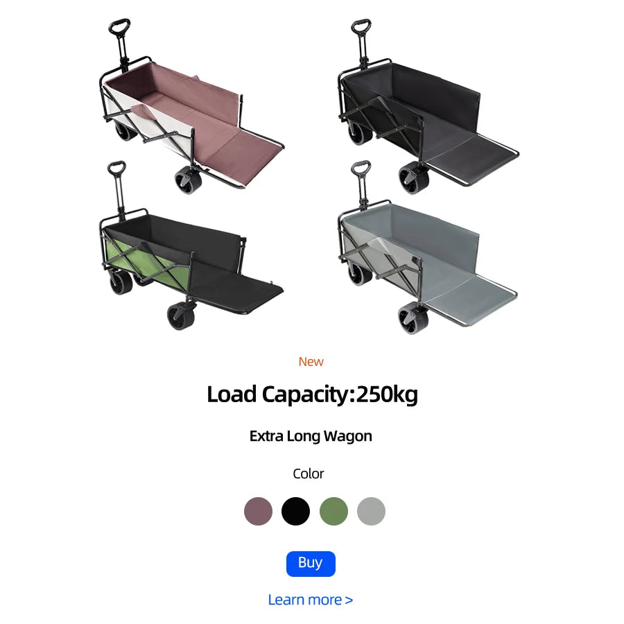 Foldable Portable Picnic Outdoor Camping Cart Heavy Duty Folding Utility Cart Shopping Beach Collapsible Folding Utility Cart