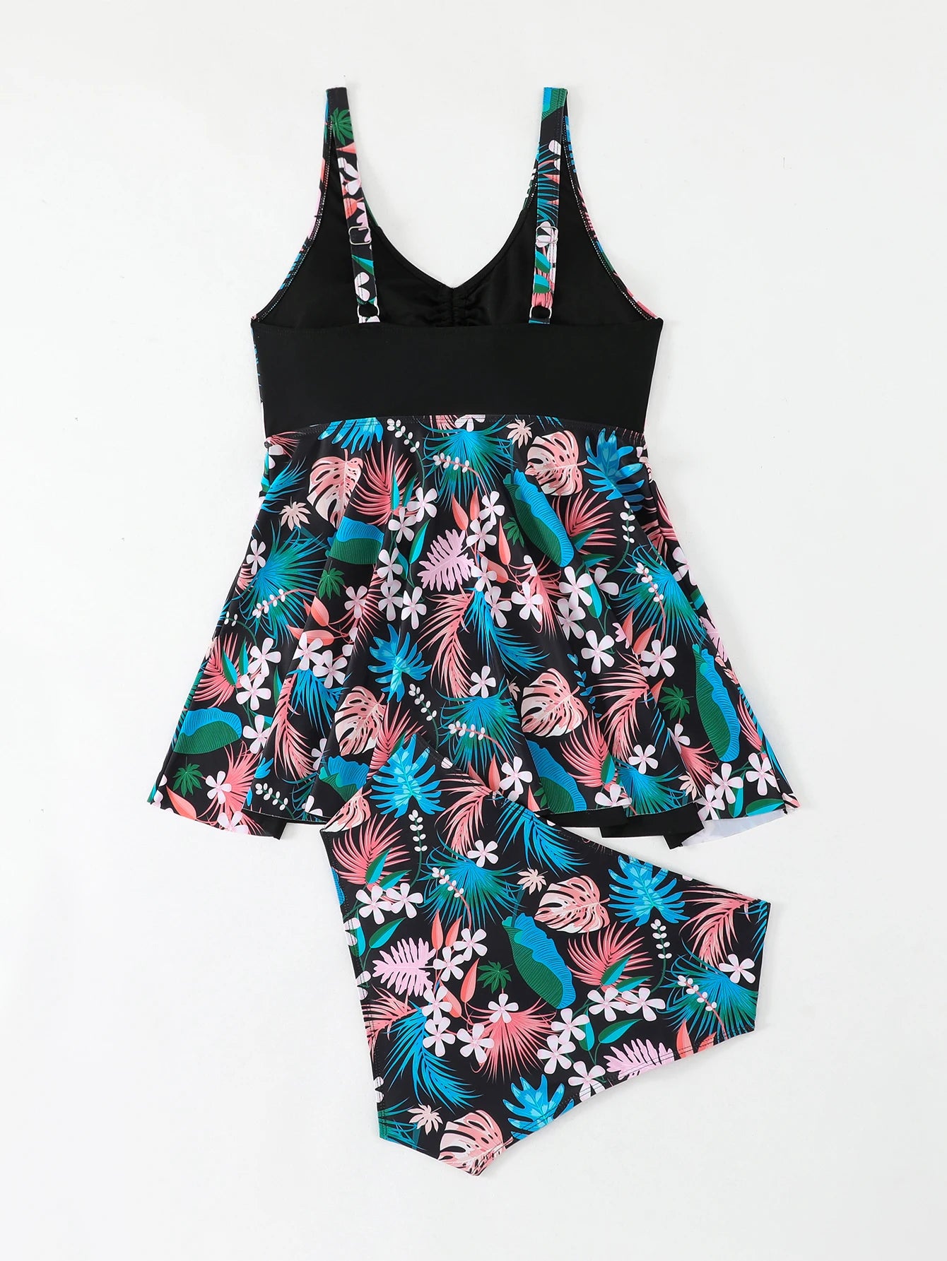 Swimsuit Women Leopard Large Plus Size Tankini 2 Pieces Swimwear Female Bathers Bathing Swimming Swim Suit Beach Dress 5XL