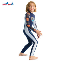 Kids Dive Skins Suit Full Body Swimsuit for Boys Girls and Youth 1.5/0.5mm Wetsuit UPF50+ Sun UV Protect Rash Guard Bathing Suit