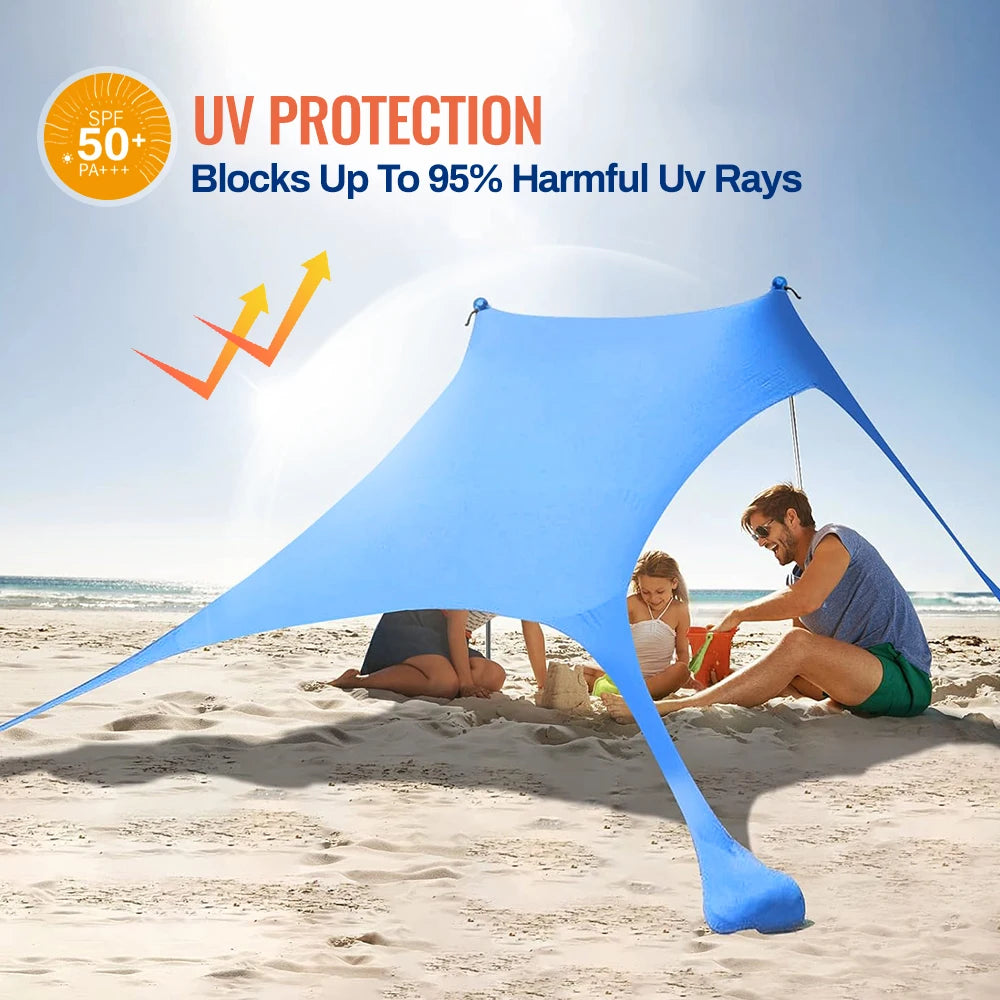 Hot Sell Portable Lycra Beach Canopy Tent UV Protection Sunshade Easy Setup Outdoor Shelter for Camping Picnic Fishing shelter