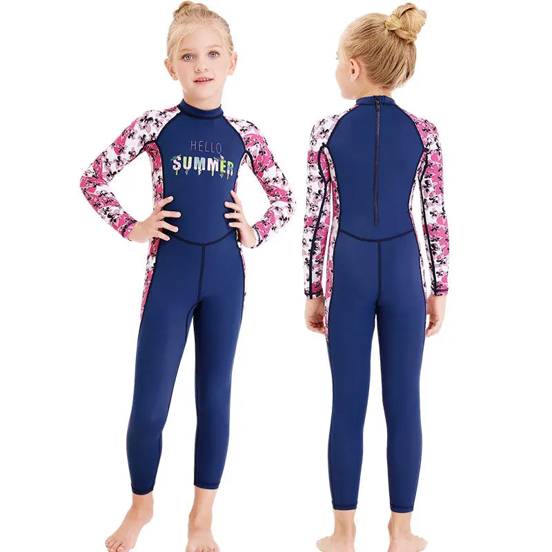 One-Piece Rash Guard for Kids, UV Sun Protection, Full Body Diving Bathing Suit, Swim Skins Swimsuit, UPF 50 + UV Sun Protection