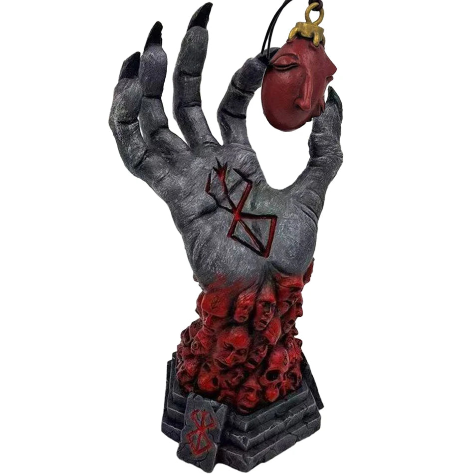 Berserk Figure Hand of God Statue Anime Handcraft Resin Ornament Halloween Skeleton Figurine Craft Desk Decoration Scary Props