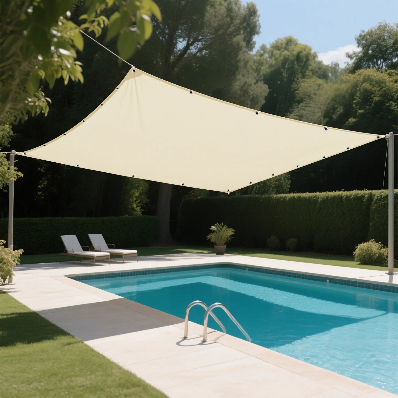 5x4m 4x3m 3x3m 3x2m Waterproof Tarp Tent Large Camping Awning Sun Shade Shelter Garden Patio Canopy Outdoor Beach Shade Hiking ﻿