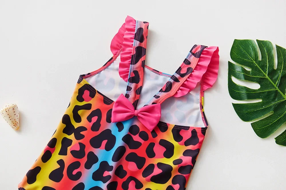 Girls Swimsuit One-Piece Mermaid Fish Scale Unicorn Children's Swimwear Girls Beachwear 2 3 4 5 6 7 8 Years