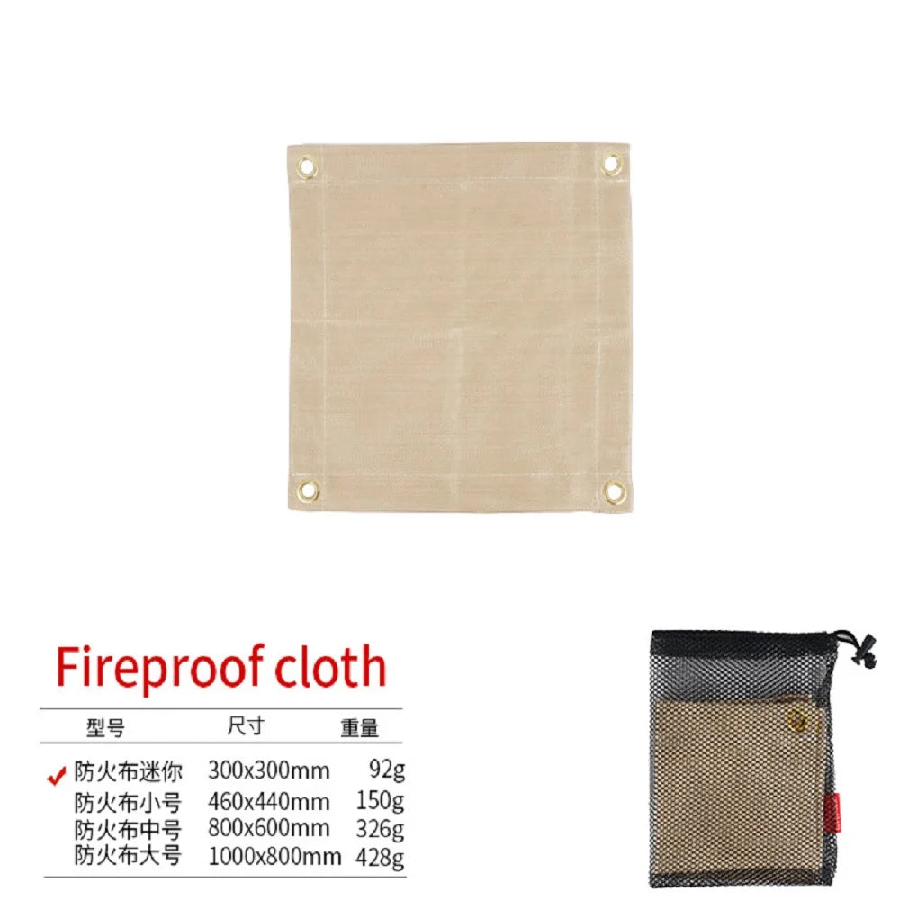Outdoor Camping Fireproof Cloth Picnic Barbecue Insulation Mat Flame Retardant High Temperature Fire Blanket Fiberglass Mat