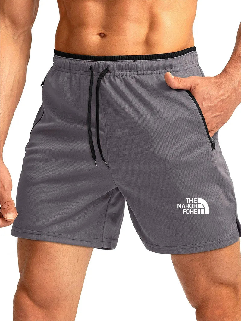 Summer Shorts Men Fast Drying Swim Shorts Breathable Net Fast Drying Surf Beach Pants Men's Fitness Pants Elastic Waist Shorts M