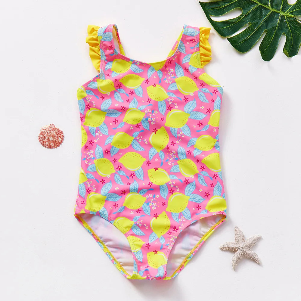 Girls Swimsuit One-Piece Mermaid Fish Scale Unicorn Children's Swimwear Girls Beachwear 2 3 4 5 6 7 8 Years