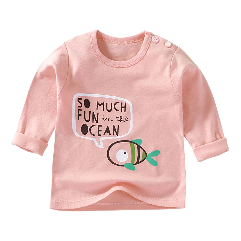 Durable Children Cotton Long Sleeve Dinosaur Pattern Print Shirts Suitable Boys and Girls Autumn Winter Playtime and School Days