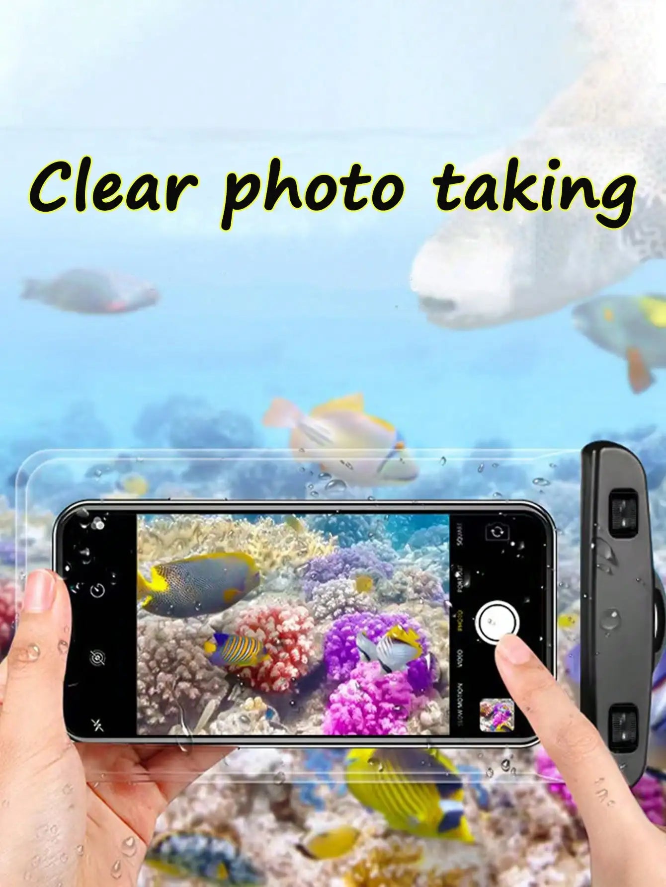 Universal Waterproof Phone Case Touch Screen Dry Bag HD Underwater Pouch for Swimming Beach Up to 7.0 Inch