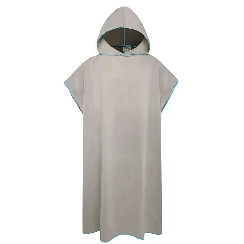 Quick Dry Changing Robe Hooded Absorbent Bathrobe Super Absorbent Bath Towel for Swimming Fitness Yoga Beach