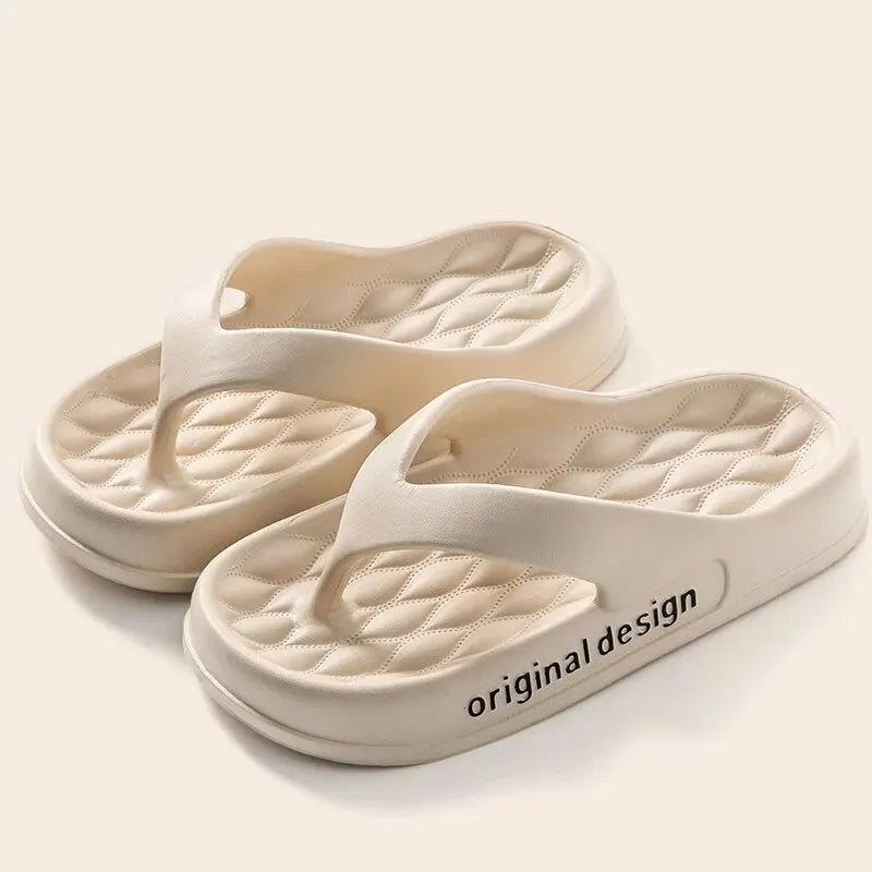 Women's Platform Non-slip Slippers, Solid Color Indoor Flip FlopsWomen's Footwear ZYT2438